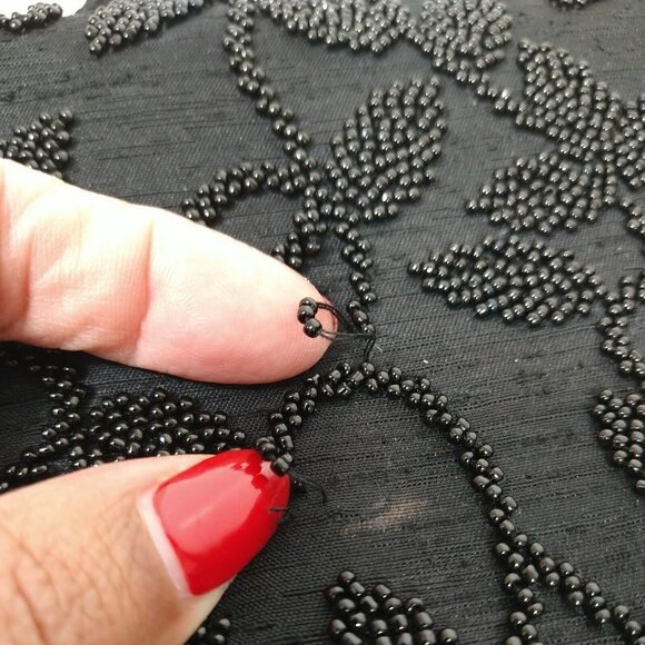 Specialty Collection Evening Crossbody Bag Black Purse Makeup Mirror Flap Close - Picture 9 of 13